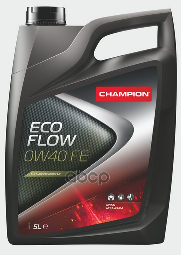 Масло Моторное Синтетическое 5Л - Eco Flow 0W40 Fe (A3/B4-12, Sn, Longlife-01, Approval 22