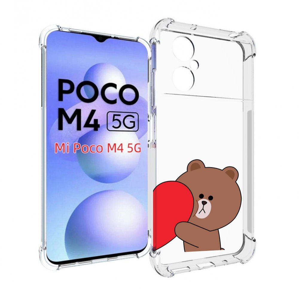 

Чехол MyPads медвежонок детский для Xiaomi Poco M4 5G, Прозрачный, Tocco
