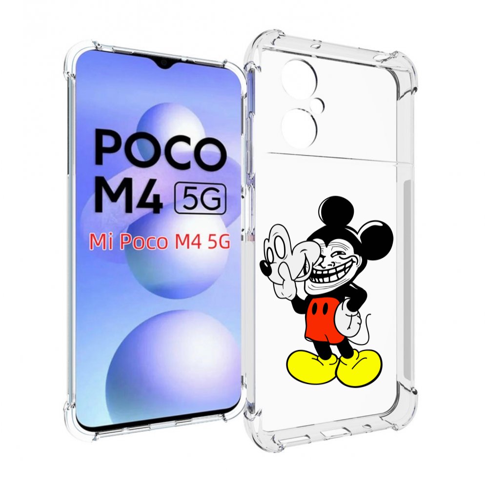 

Чехол MyPads микки-маус-троллер для Xiaomi Poco M4 5G, Прозрачный, Tocco