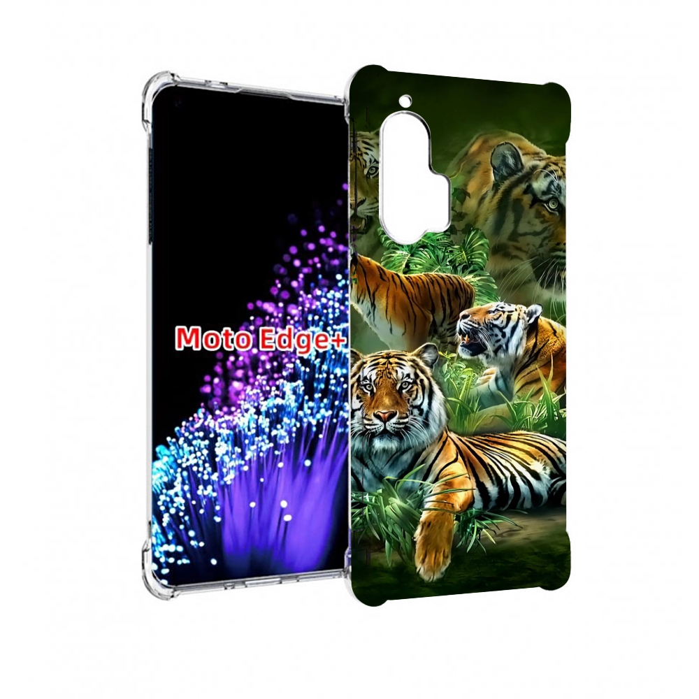 

Чехол MyPads Тигры для Motorola Edge+ Plus, Прозрачный, Tocco