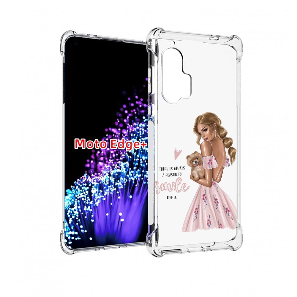 

Чехол MyPads Улыбайся-чаще женский для Motorola Edge+ Plus, Прозрачный, Tocco