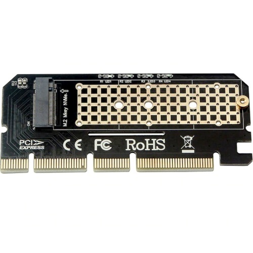 PCI-Express переходник Orient C299E 16x PCI-E 30 на NGFFM2 SSD M2 M key NVMe SSD 668₽