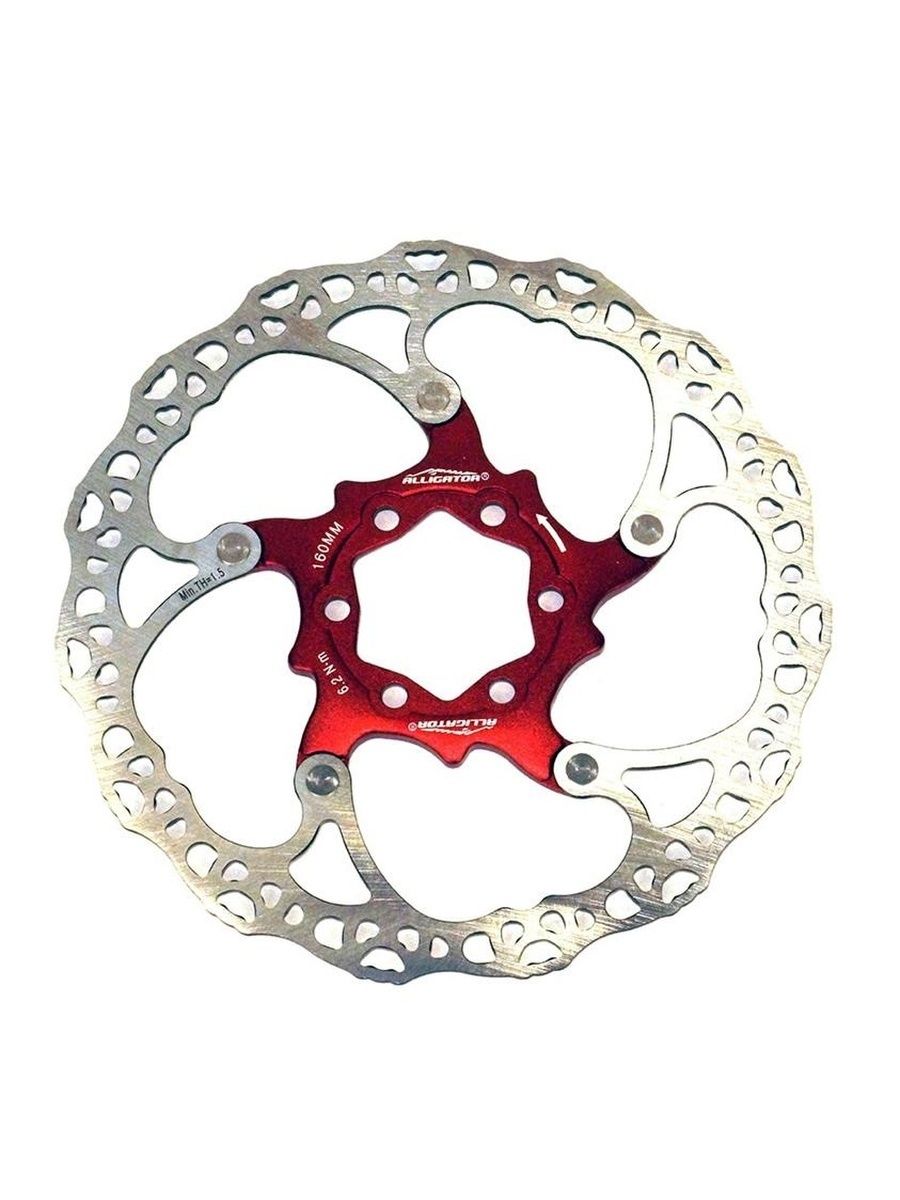 Ротор тормоза Alligator MOAI НК-R34RD-DIY 160мм составной серебристыйкрасный 5486₽