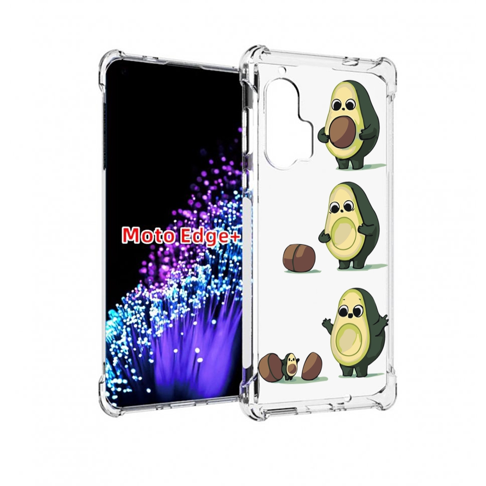 

Чехол MyPads авокадо-с-малышом для Motorola Edge+ Plus, Прозрачный, Tocco