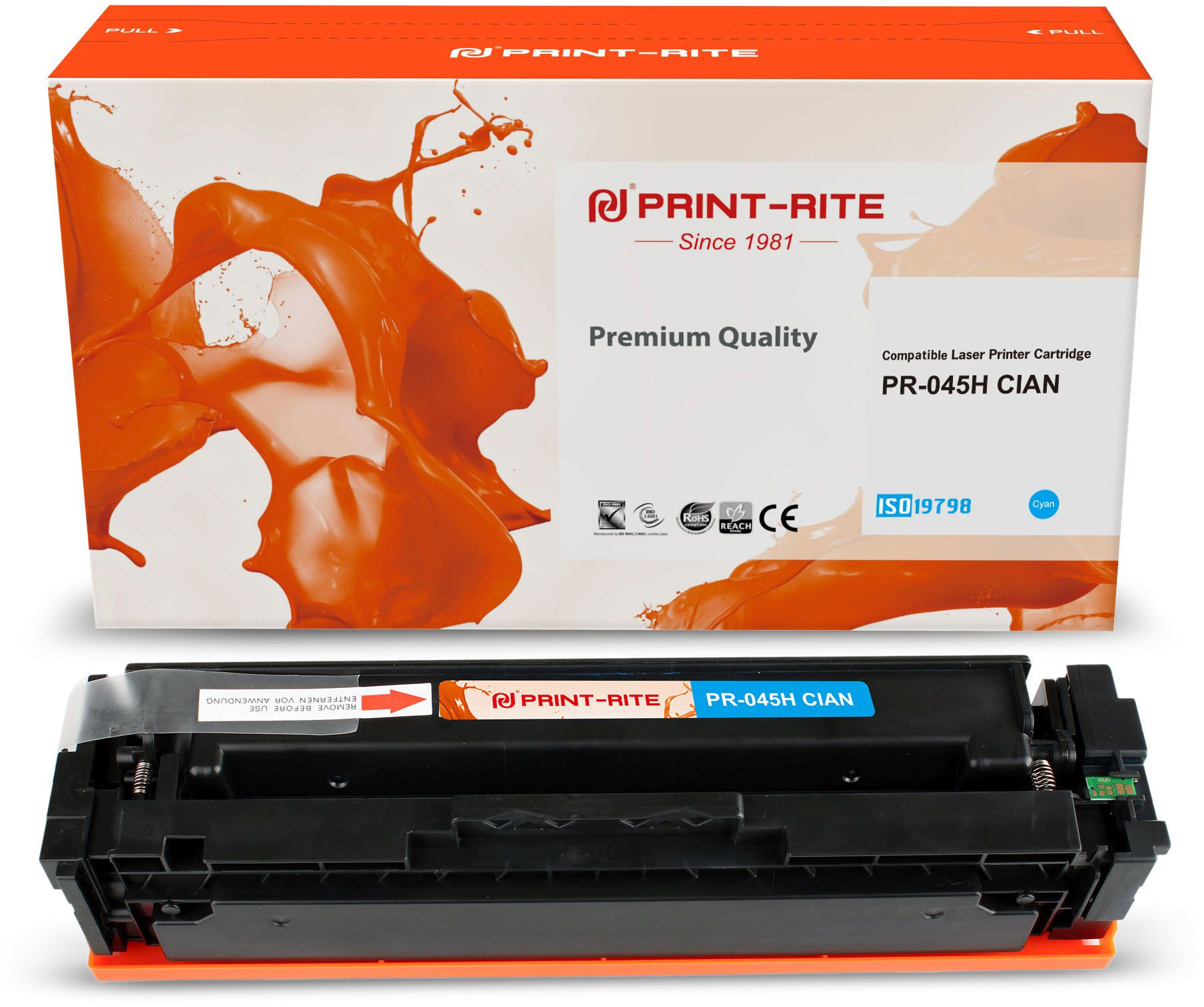 

Картридж для лазерного принтера Print-Rite 1809131 Blue, совместимый, Голубой