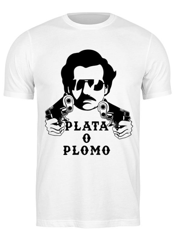 

Футболка мужская Pablo escobar 3381404 Printio белая 2XL, Pablo escobar 3381404