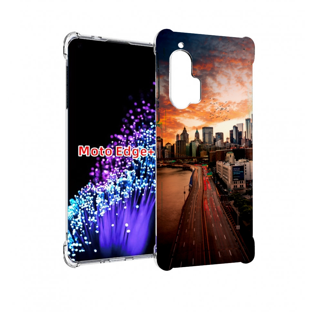 

Чехол MyPads американский город фото для Motorola Edge+ Plus, Прозрачный, Tocco