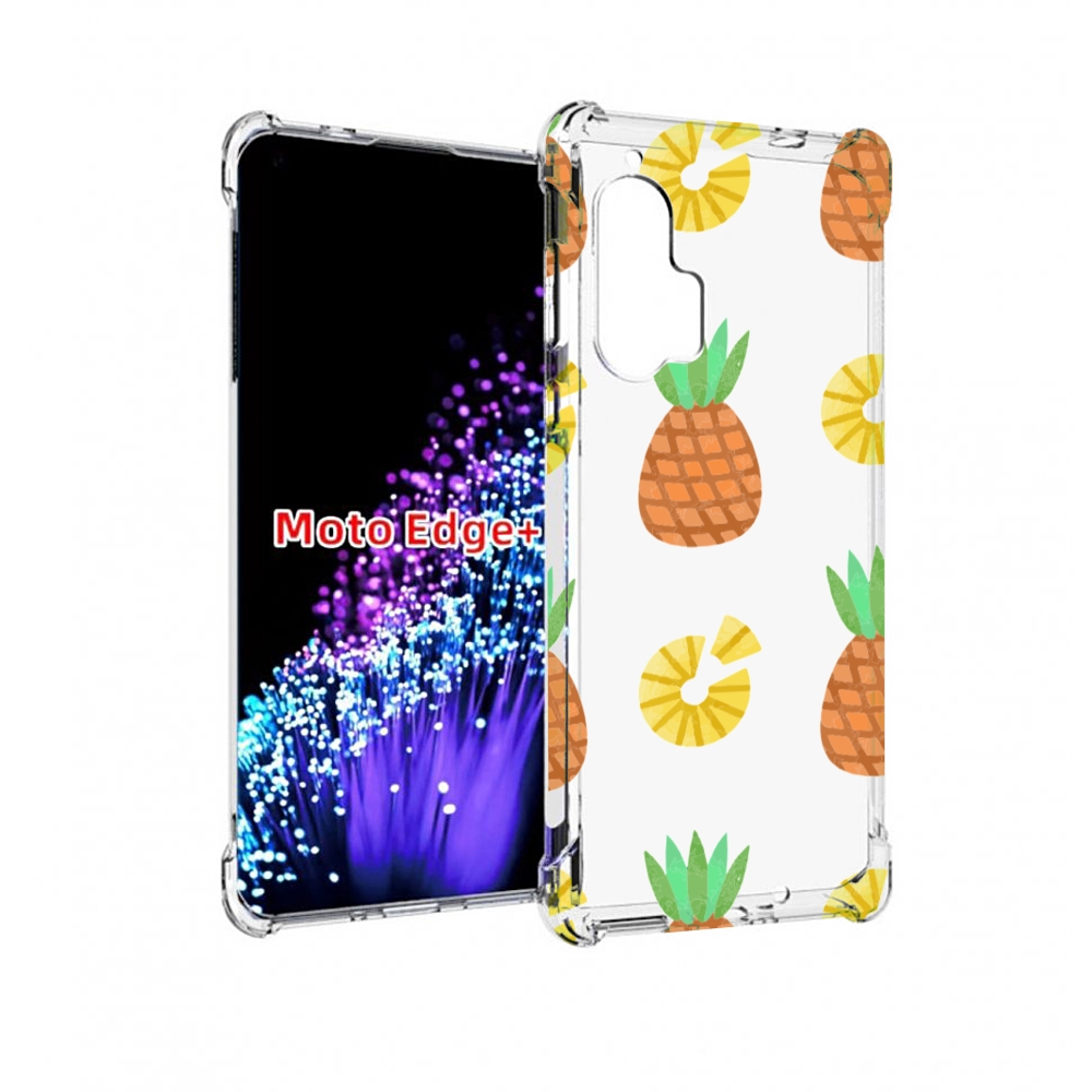 

Чехол MyPads ананасики для Motorola Edge+ Plus, Прозрачный, Tocco
