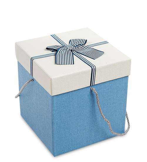 Коробка подарочная Куб цв.голуб./бел. WG-10/3-B 113-301835