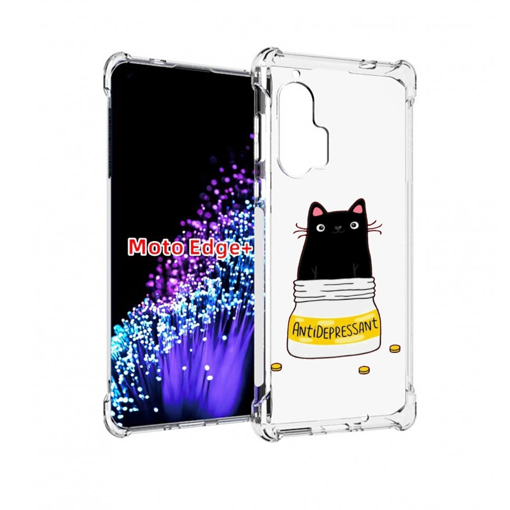 

Чехол MyPads антидепрессант для Motorola Edge+ Plus, Прозрачный, Tocco