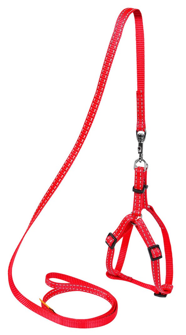 

Шлейка для собак Collar Dog Extremе, полиэстер, металл, нейлон, красный 20-30 см