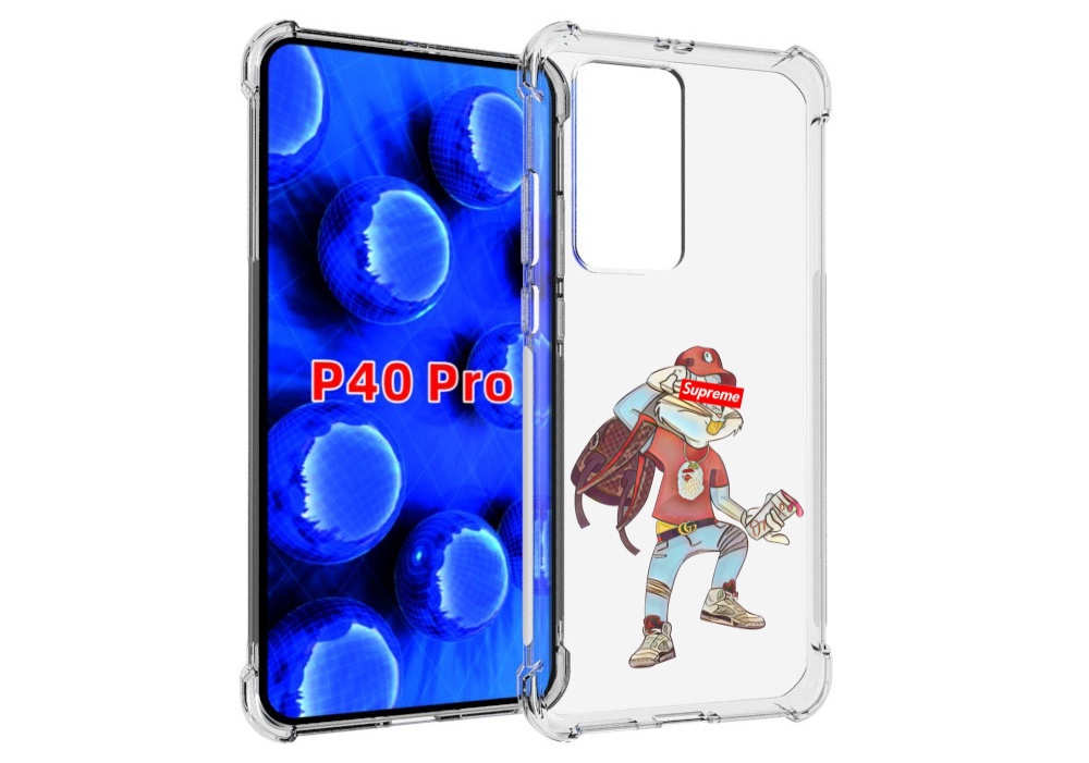 Чехол MyPads моднявый-заяц детский для Huawei P40 Pro противоударный