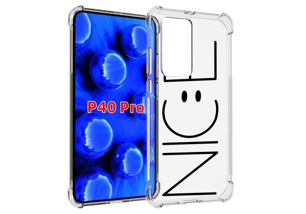 

Чехол MyPads найс-надпись для Huawei P40 Pro противоударный, Прозрачный, Tocco
