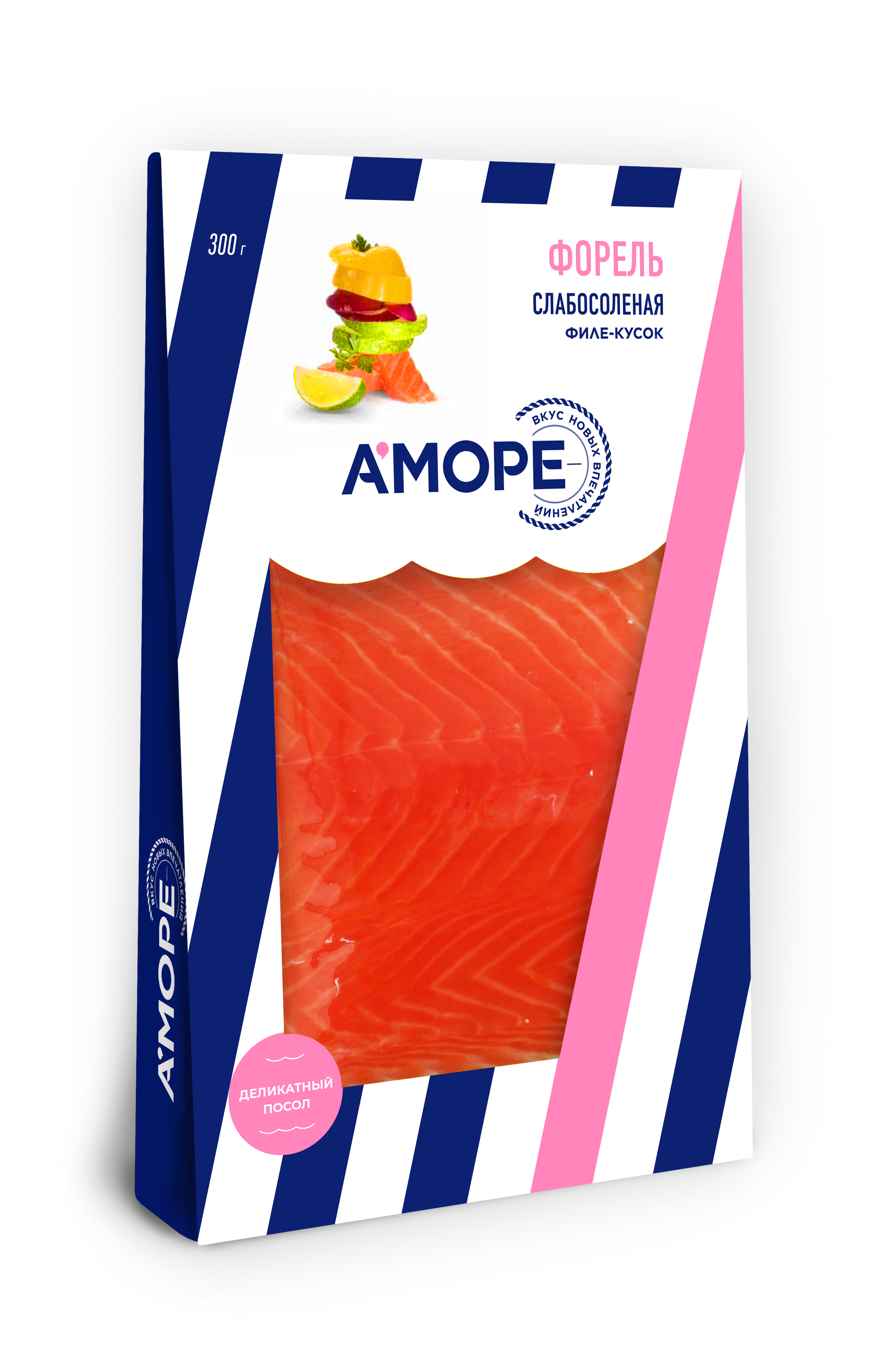

Форель А'Море слабосоленая филе кусок 300 г