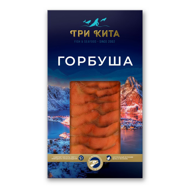 

Горбуша Три кита слабосоленая ломтики 100 г