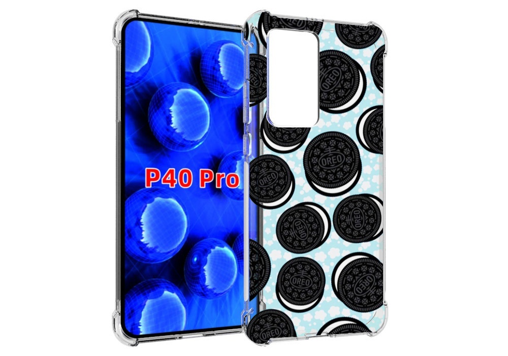 

Чехол MyPads орео печеньки для Huawei P40 Pro противоударный, Прозрачный, Tocco
