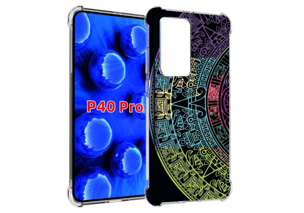 

Чехол MyPads орнамент полукруга для Huawei P40 Pro противоударный, Прозрачный, Tocco