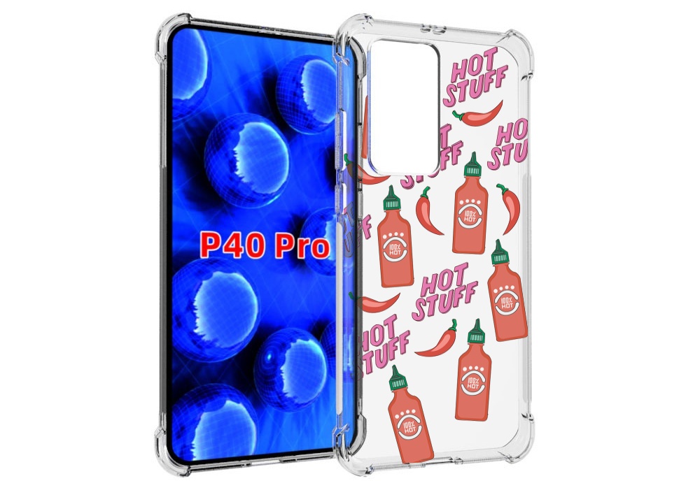 

Чехол MyPads острые-перчики для Huawei P40 Pro противоударный, Прозрачный, Tocco
