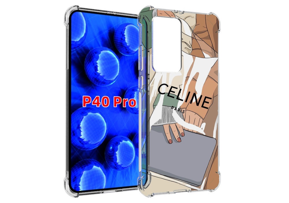 

Чехол MyPads пакет-келин-париж женский для Huawei P40 Pro противоударный, Прозрачный, Tocco