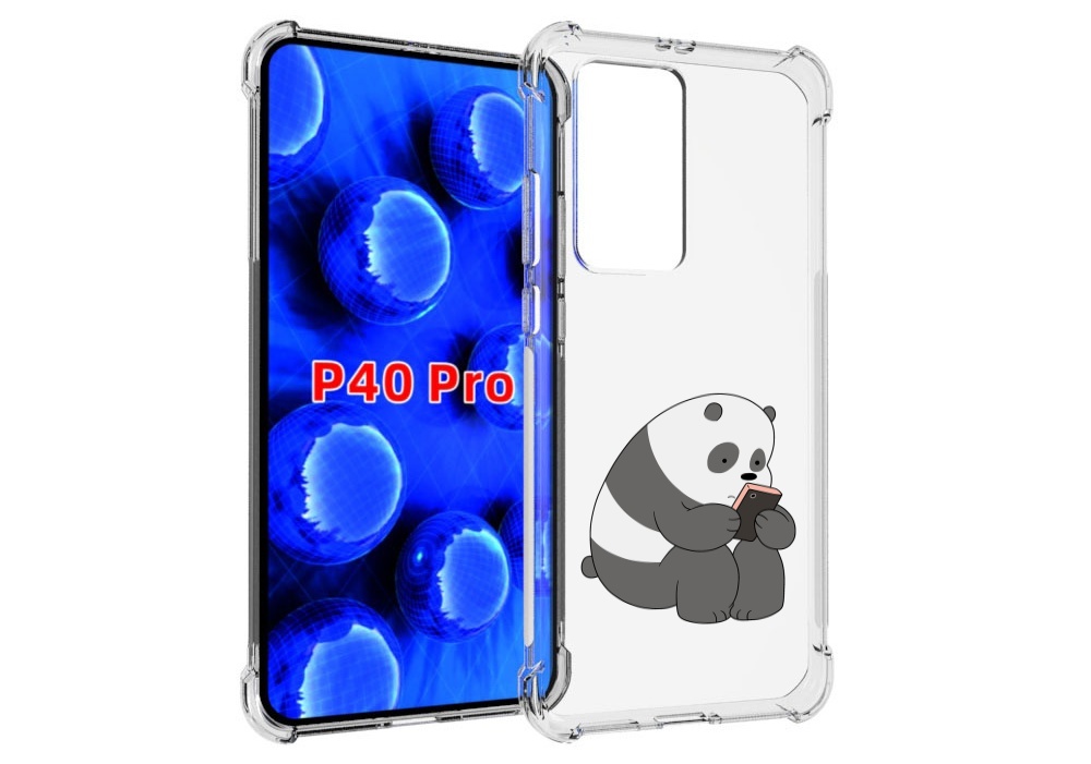 

Чехол MyPads панда-в-телефоне для Huawei P40 Pro противоударный, Прозрачный, Tocco