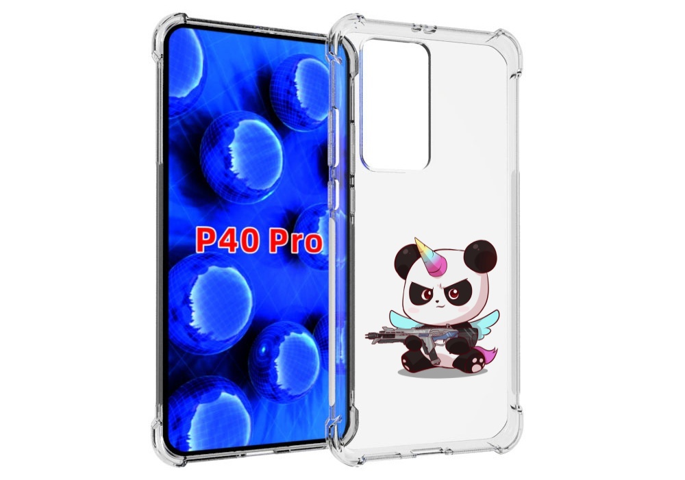 

Чехол MyPads панда-единорог детский для Huawei P40 Pro противоударный, Прозрачный, Tocco