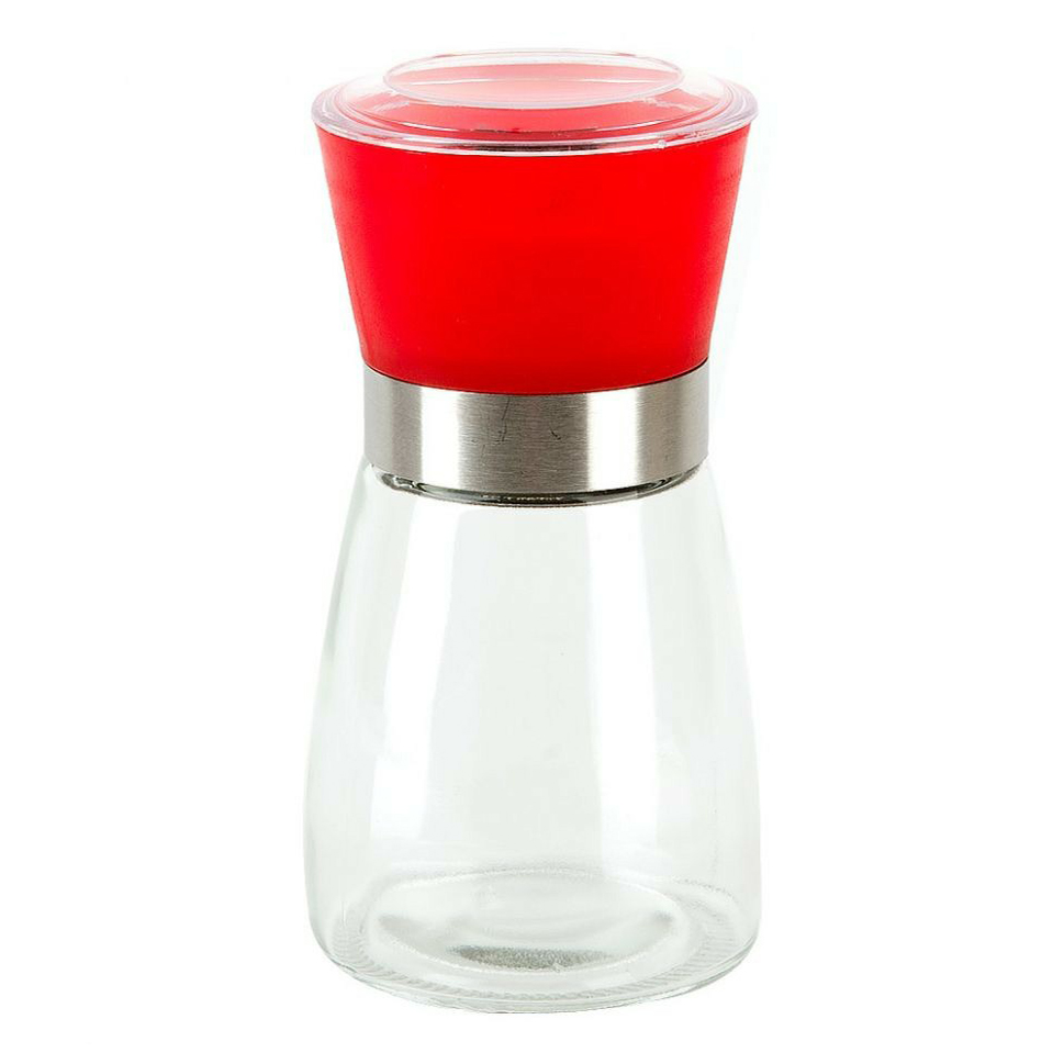 Мельница для соли и перца Nouvelle Home 12,5 см стекло красная
