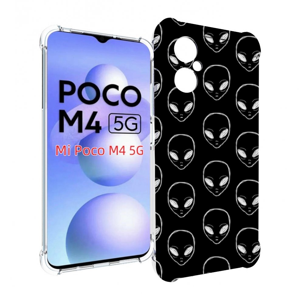 

Чехол MyPads мини-инопланетяне для Xiaomi Poco M4 5G, Прозрачный, Tocco