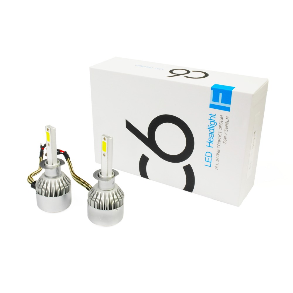 Светодиодные лампы LED HeadLight C6 H4 4300K (Комплект 2 шт)