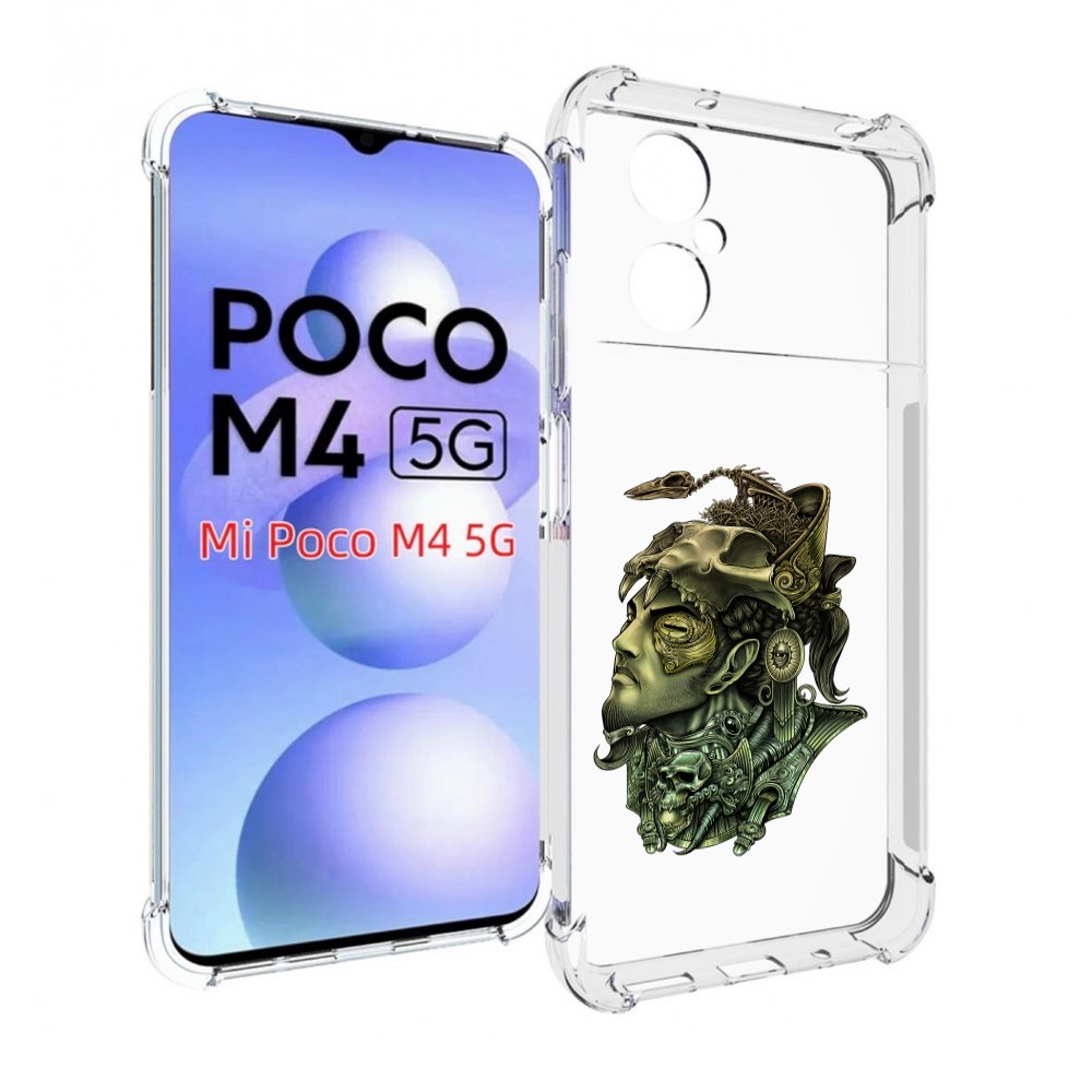 

Чехол MyPads бронзовый воин для Xiaomi Poco M4 5G, Прозрачный, Tocco