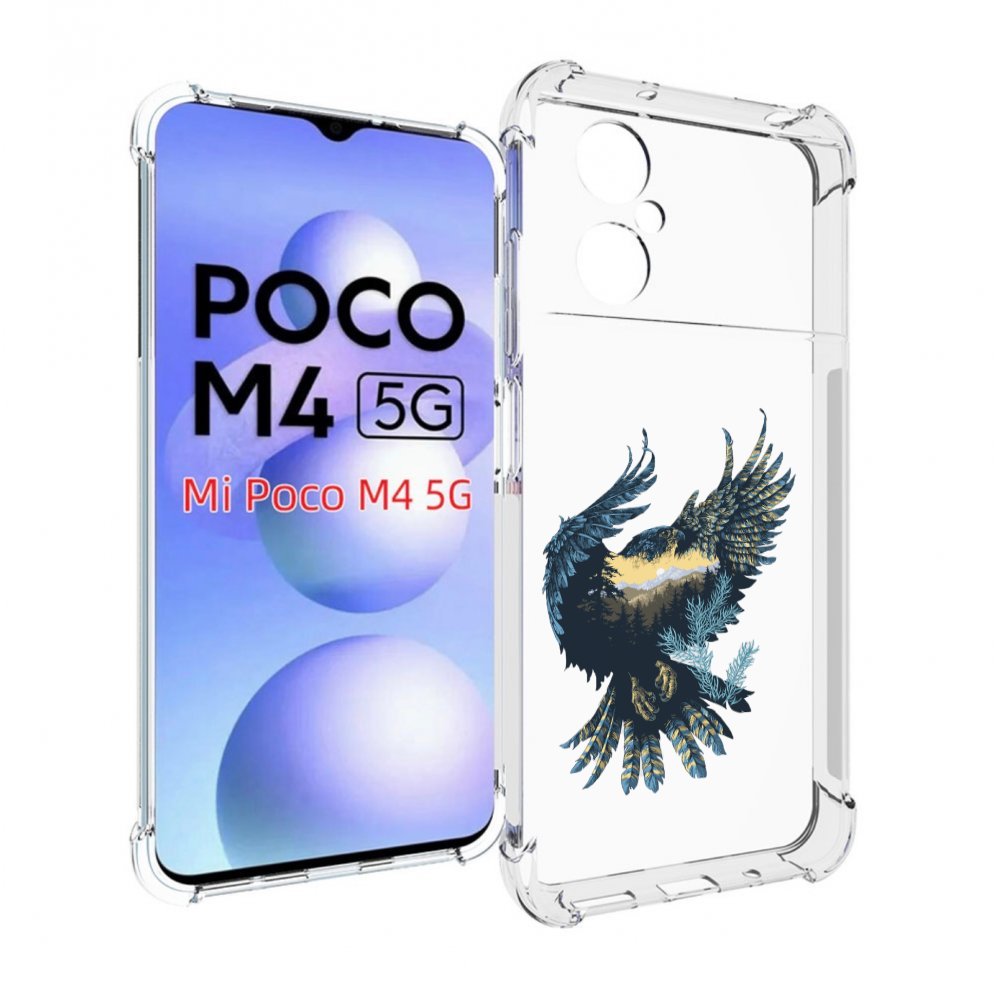 

Чехол MyPads мирок в соколе для Xiaomi Poco M4 5G, Прозрачный, Tocco