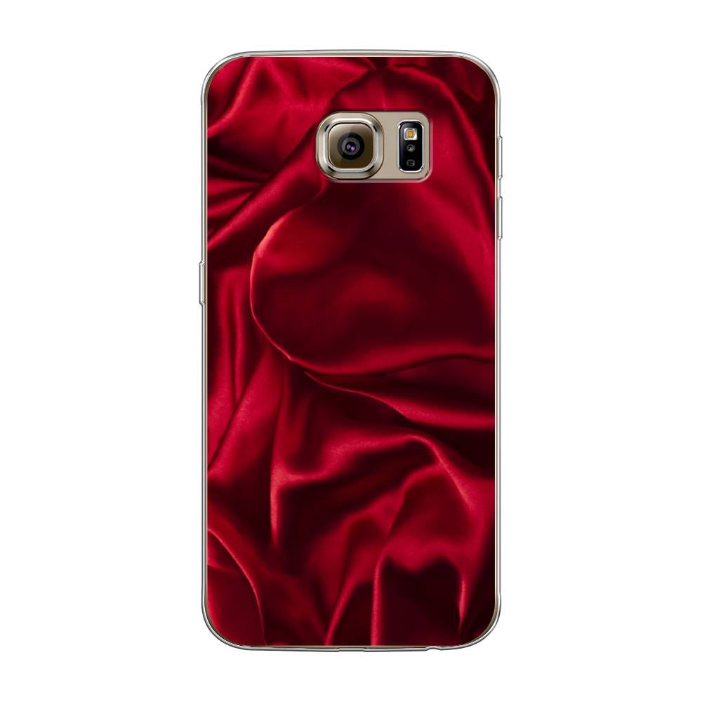 фото Чехол awog "текстура красный шелк" для samsung galaxy s6