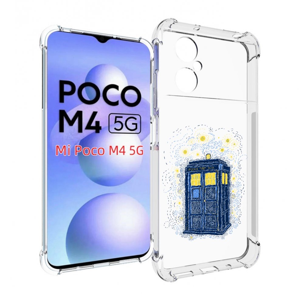 

Чехол MyPads будка рисунок для Xiaomi Poco M4 5G, Прозрачный, Tocco