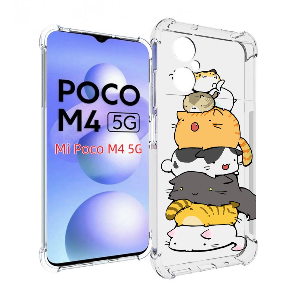 

Чехол MyPads много-маленьких-котиков для Xiaomi Poco M4 5G, Прозрачный, Tocco