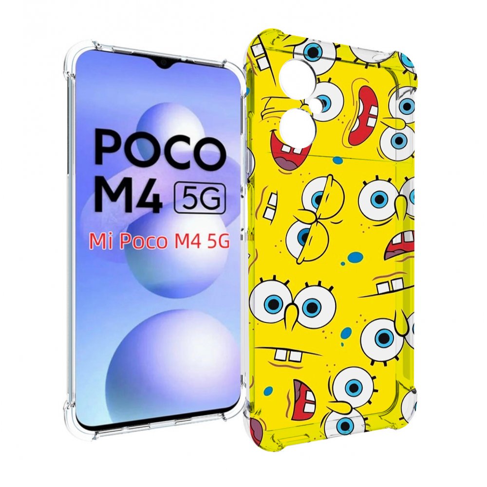 

Чехол MyPads много-спанч-боба для Xiaomi Poco M4 5G, Прозрачный, Tocco