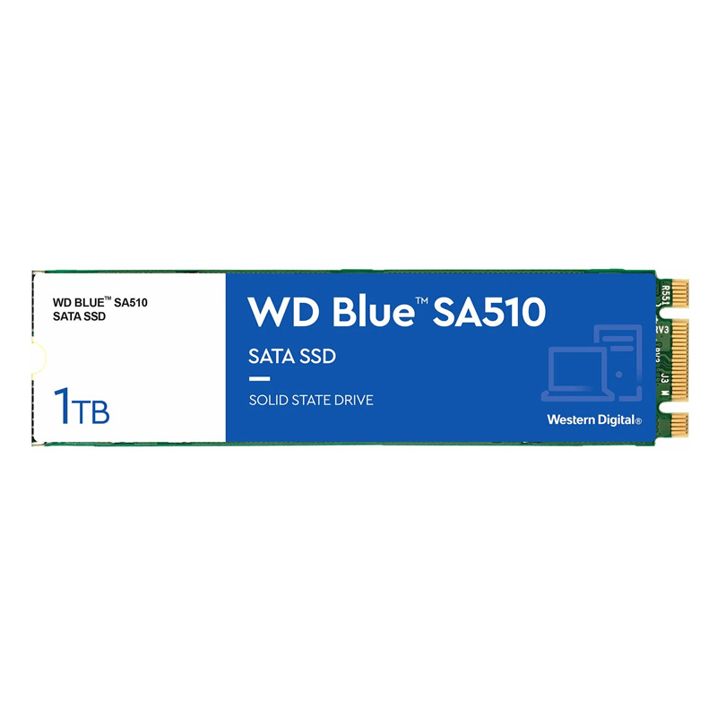 SSD накопитель Western Digital Blue SA510 M.2 2280 1 ТБ (WDS100T3B0B)