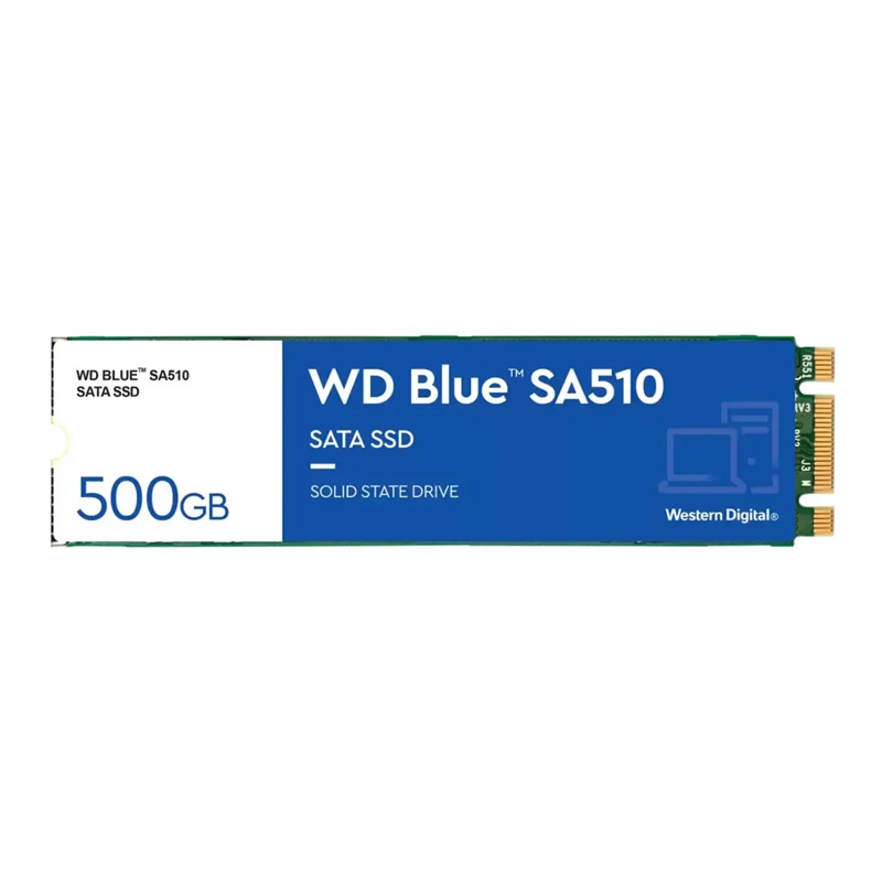 SSD накопитель WD Blue M.2 2280 500 ГБ (WDS500G3B0B)