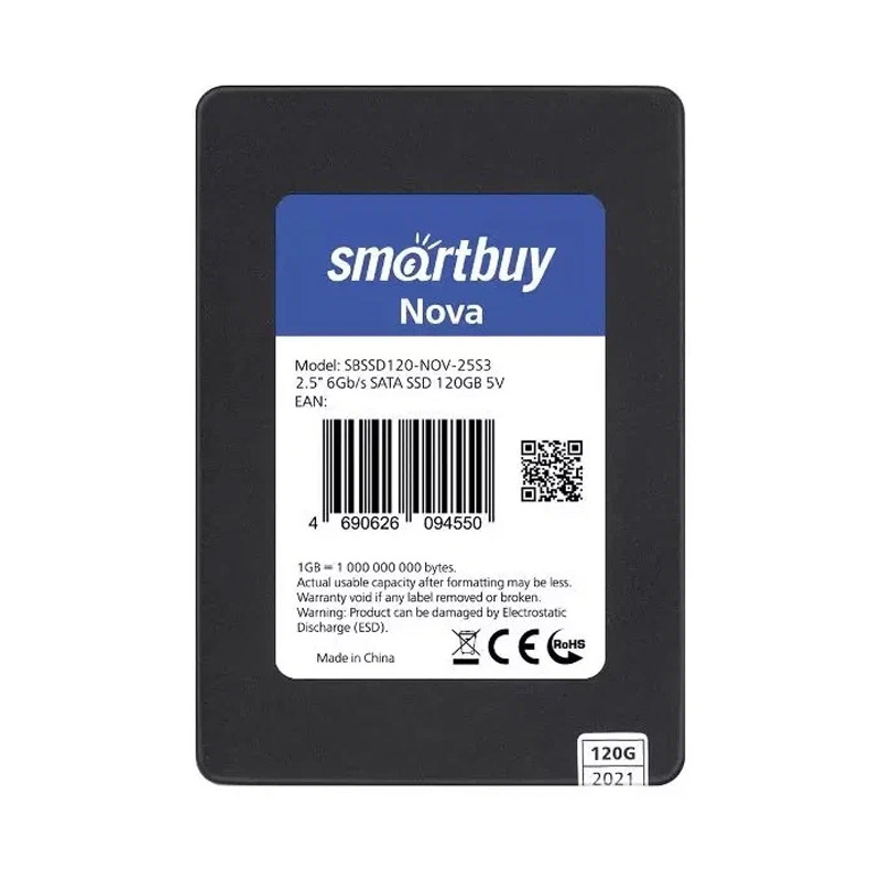 

SSD диск Smart Buy SBSSD120-NOV-25S3 120 ГБ (SBSSD120-NOV-25S3), SBSSD120-NOV-25S3