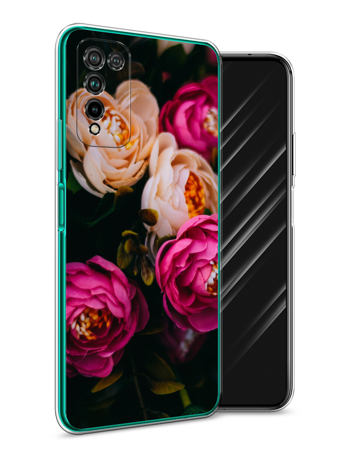 

Чехол Awog на Honor 10X Lite "Розовые пионы на черном", Розовый;черный, 6104650-8