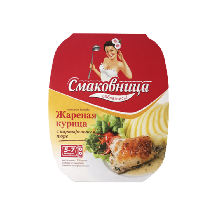 

Курица Смаковница жареная с картофельным пюре 350 г