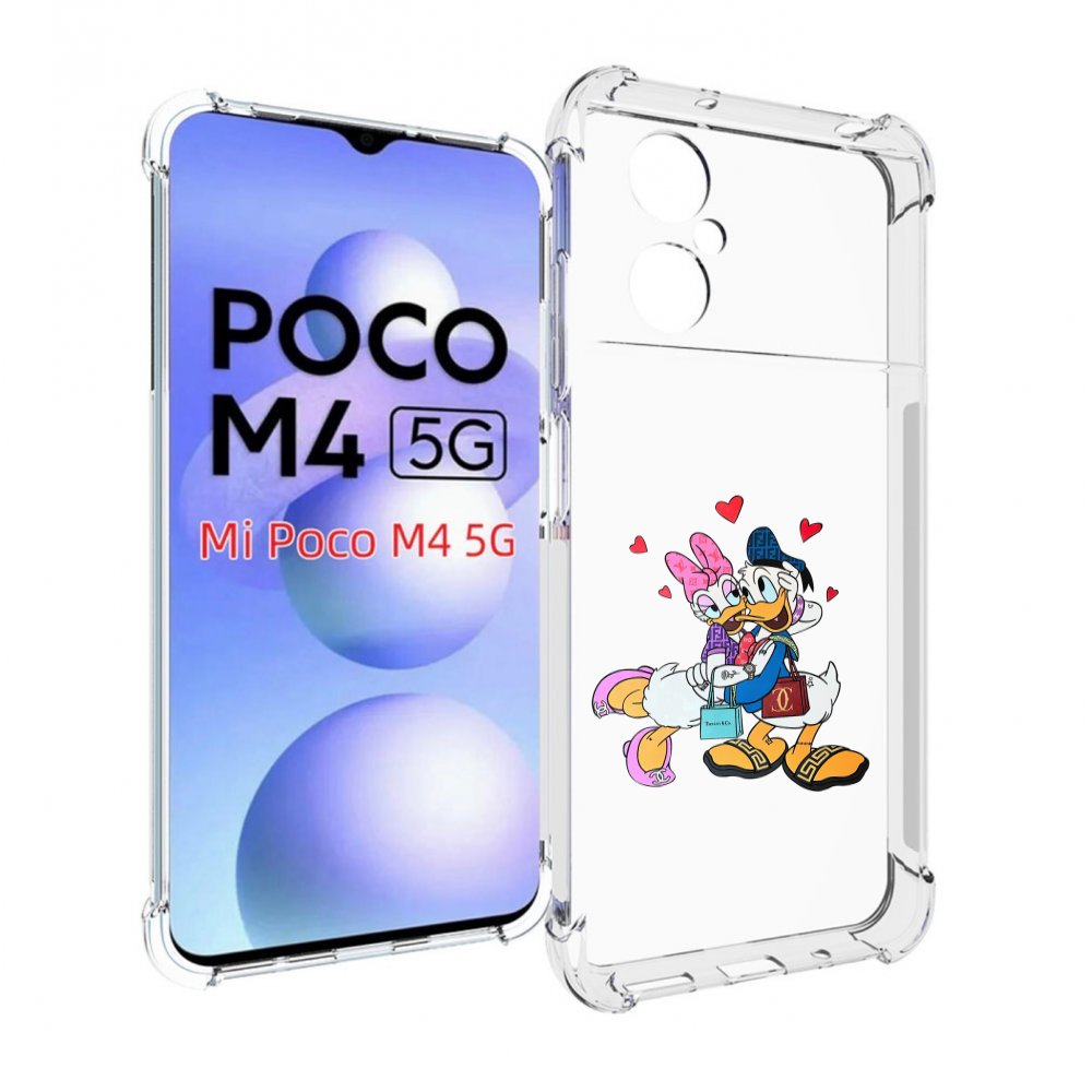 

Чехол MyPads модные-влюбленные-утки для Xiaomi Poco M4 5G, Прозрачный, Tocco