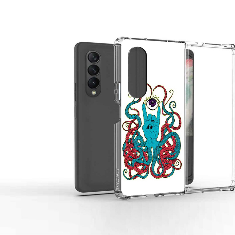 

Чехол MyPads Tocco для Samsung Galaxy Z Fold2 осьминог-рука абстракция, Прозрачный, Tocco