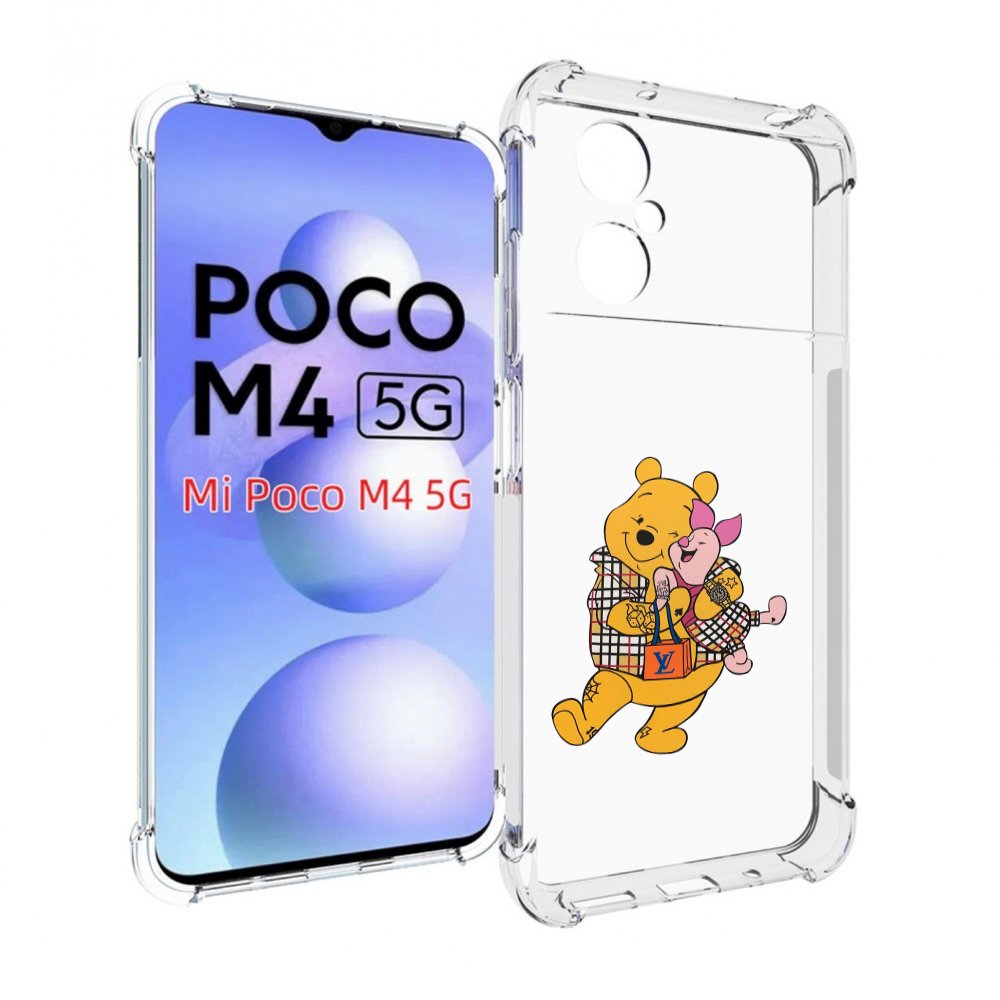 

Чехол MyPads модный-медведь-из-винни-пуха для Xiaomi Poco M4 5G, Прозрачный, Tocco