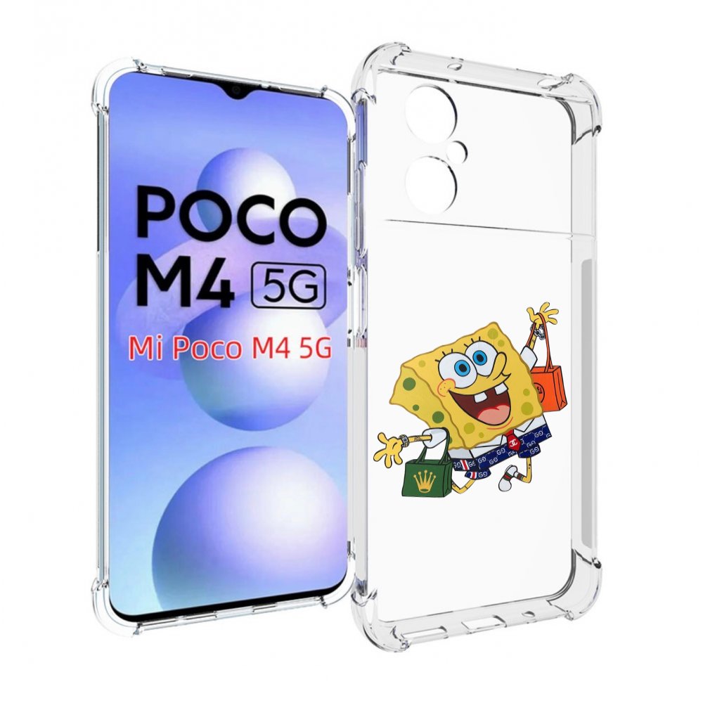 

Чехол MyPads модный-спанч-боб для Xiaomi Poco M4 5G, Прозрачный, Tocco