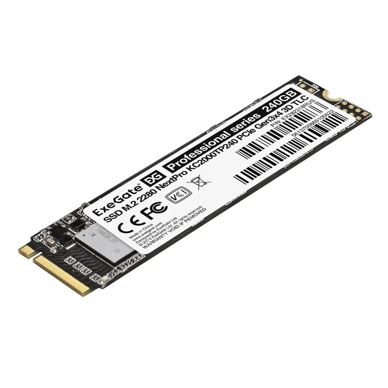 

SSD накопитель ExeGate KC2000TP240 M.2 2280 240 ГБ (EX282318RUS), KC2000TP240