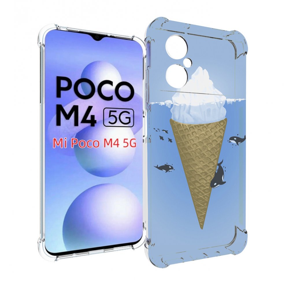 

Чехол MyPads мороженное-у-косаток для Xiaomi Poco M4 5G, Прозрачный, Tocco