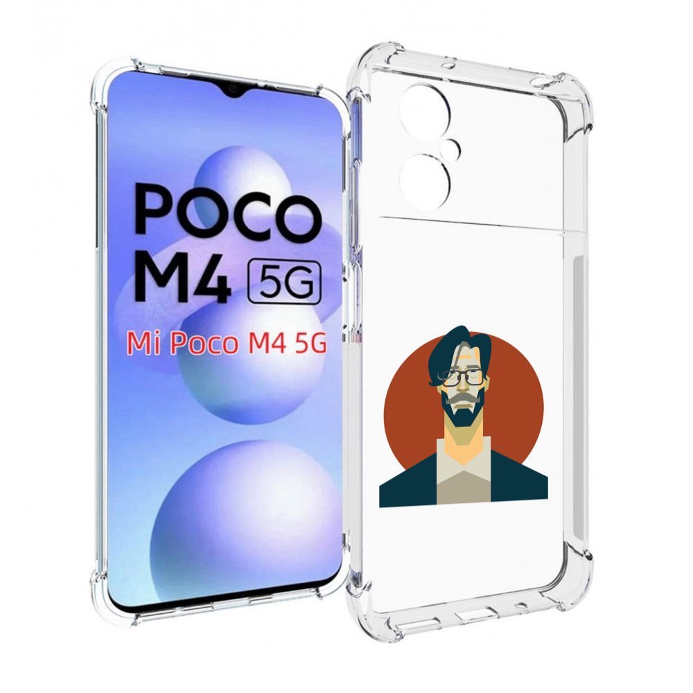 

Чехол MyPads мужичек-в-очках для Xiaomi Poco M4 5G, Прозрачный, Tocco