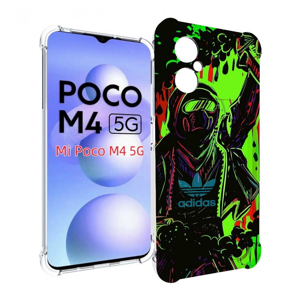 

Чехол MyPads мужчина в красках адидас для Xiaomi Poco M4 5G, Прозрачный, Tocco