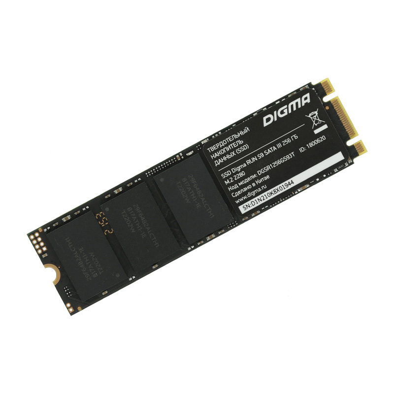 

SSD накопитель DIGMA Run S9 M.2 256 ГБ (DGSR1256GS93T), Run S9