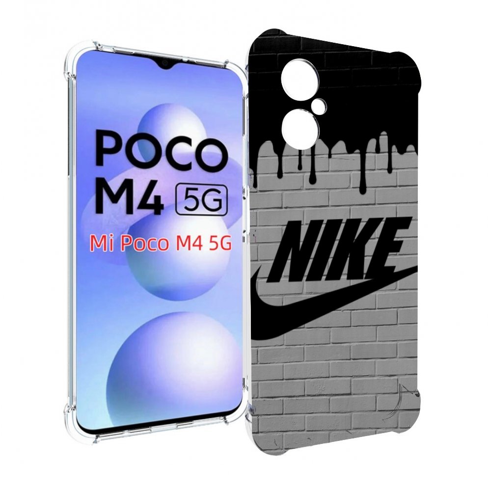 

Чехол MyPads найк в краске для Xiaomi Poco M4 5G, Прозрачный, Tocco