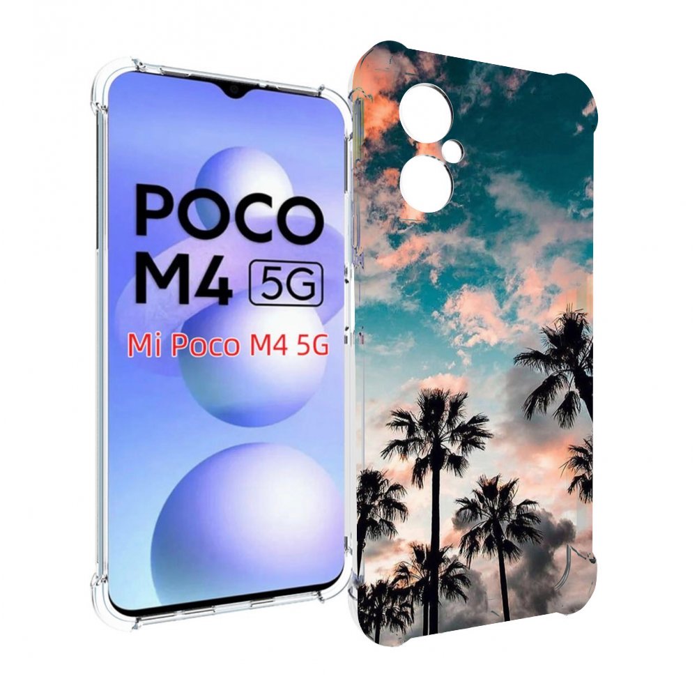 

Чехол MyPads небо-с-пальмами для Xiaomi Poco M4 5G, Прозрачный, Tocco